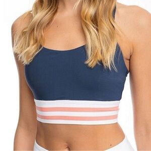 Southern Tide Women's Wren Long Line Sports Bra, UPF 50+, Size XL